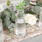 Glass Bud Vases Set of 20, Living Bud Vases, Small Bud Vase in Bulk, Mini Flowers Vases for Centerpiece, Vintage Decorative Vase Set for Table Decorations, Wedding Reception, Home Decor (Clear)