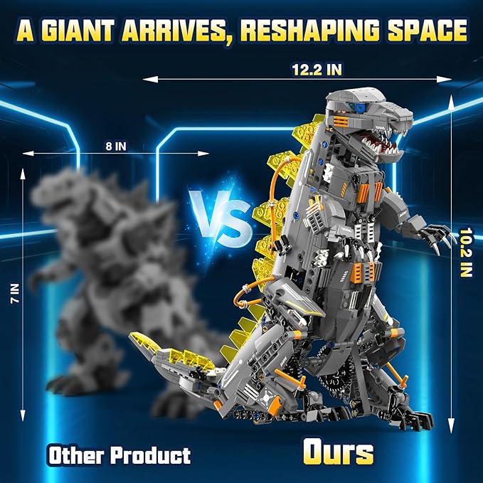 5 in1 RC Robot Building Kit, 935 PCS App & Remote Control Robotics Kit, STEM Robot Dinosaur Monster Building Toys for Kids Age 6 7 8 9 10 11 12+, Educational Learn Toys Gift for Boys & Girls