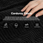 104" Cloud Sectional Couches for Living Room,L Shaped Boneless Couch in A Box,Sleeper Sofa with Comfy Chaise No Assembly Required,Black