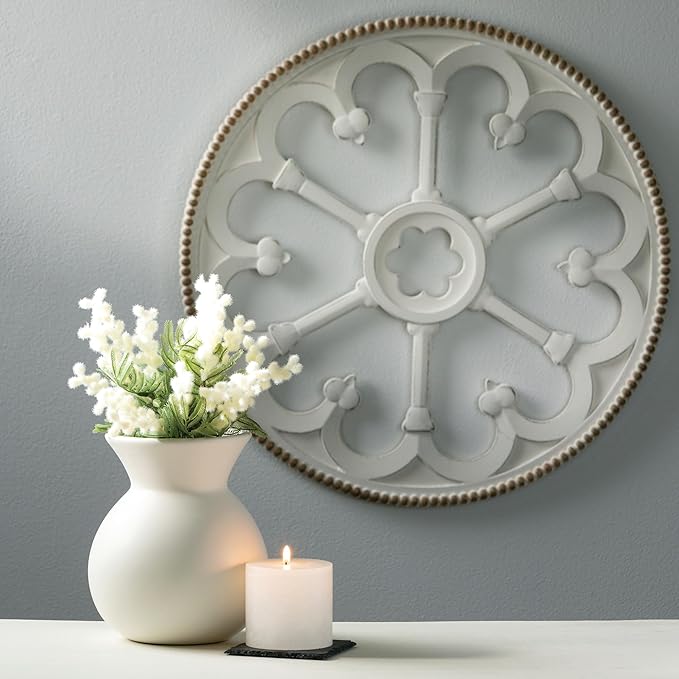 Sullivans White Ceramic Flower Vase, Modern Home Decor Vases for Flowers Centerpiece, Mantle, Tabletop Accent Kitchen Table, Living Room, and Office Decor (CM3142)