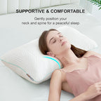 Shredded Memory Foam Pillows Bed Pillows King Size Pillows Set of 2, Summer Cooling Pillows for Hot Sleepers with Washable Pillowcase, and Winter Soft Dual Sided Pillow for Back Sleepers