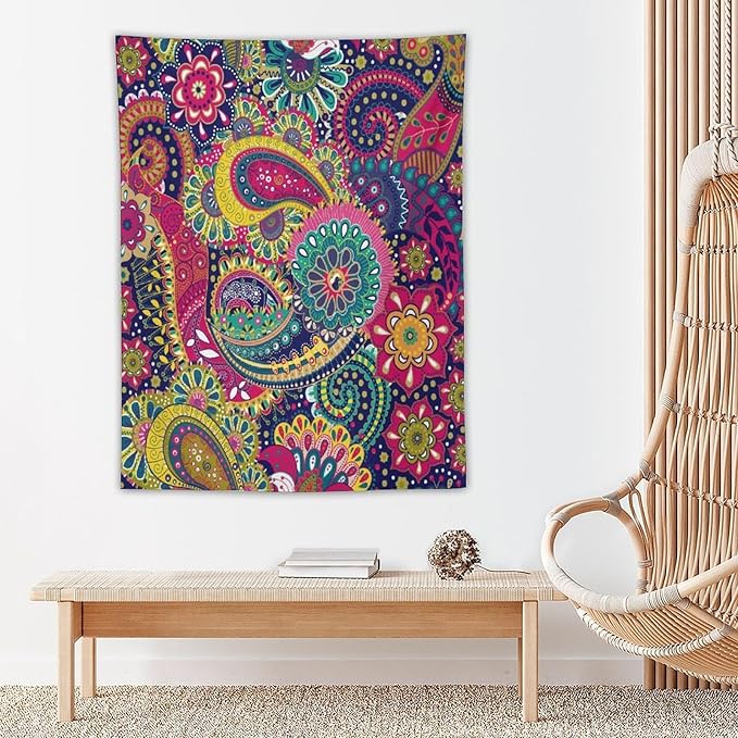 ICMOLYYENLO Tropical Green Plant Tapestry, Green Palm Leaves Natural Landscape Print Wall Tapestry for Bedroom Living Room Dormitory 50x60 Inch