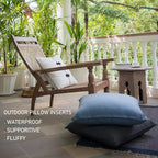 16 x 16 Outdoor Throw Pillow Inserts Set of 2 Waterproof Square Premium Decorative Couch Pillow Stuffers Form White Sofa Cushions Indoor