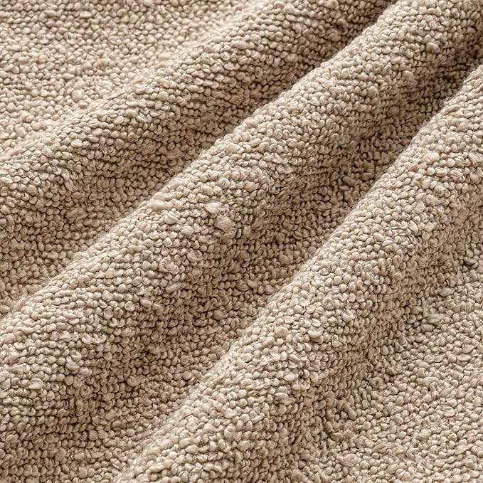 MIULEE Pack of 4 Decorative Textured Boucle Throw Pillow Covers 18x18 Inch Camel Accent Solid Pillow Cases Soft Couch Cushion Covers for Modern Farmhouse Boho Chair Sofa Bed Livingroom Home Decor