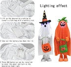 32" Front Porch Light up Halloween Pumpkin Figure Décor, Kit Standing Trick or Treat Indoor and Outdoor Decorations-Pumpkin