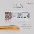 Raajsee White Sage Incense Sticks, 100%-Natural Charcoal Free Organic Non Toxic Clean Burning Handmade Insence Sticks 100 gm Pack, Meditation Gifts – Spritual Cleansing