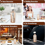 Glass Flower Vase, Amber, Aromatherapy Bottle, Small Vase, 6 Sets, Simple Solid, for Birthday, Anniversary, Weddind, Home Decoration