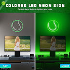 Tennis Neon Sign - Dimmable Sport Wall Decor With USB Power, Tennis Gifts for Women & Men, LED Neon Lights for Girls Women Man Tennis Fan Accessories Decor Stuff