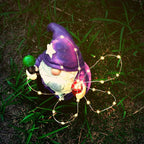 Resin Gnome Statue Outdoor Decor Waterproof Firework Solar LED Lights Gnomes Garden Sculpture Decorations for Outside Lawn Patio Yard Ornament Gifts (Gnome)