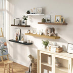 Dreamland 55 Inches Floating Shelves for Wall, 9.3" Deep Long Floating Shelves Set of 1, Large Display & Storage Shelf, Wall Shelf for Bathroom Bedroom Living Room Kitchen Office, Walnut