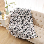 MERRYLIFE Pink Cheetah Throw Blanket Decorative Fleece Throw | Ultra-Plush Colorful | Couch Blanket Travel Lap | Home Gift Use(50" 60",Pink Cheeath)