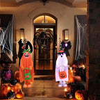 32" Front Porch Light up Halloween Pumpkin Figure Décor, Kit Standing Trick or Treat Indoor and Outdoor Decorations-Pumpkin