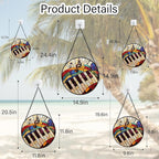 Stained Glass Window Hanging, Piano Notes Sun Catchers Glass Panel Suncatcher Decor for Birthday for Women, Men, Wife, Aunt, and Mom 14.9x14.9 in