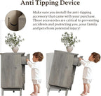 53" Long Dresser for Bedroom, 6-Drawer Dresser with Fluted Fronts, Wide Wood Chest of Drawers, Smooth Metal Slides, Stable Base, Modern Clothes Storage Cabinet for Living Room, Hallway