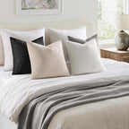 MIULEE Pack of 4 Decorative Textured Boucle Throw Pillow Covers 20x20 Inch Black White Accent Solid Pillow Cases Soft Couch Cushion Covers Modern Farmhouse Boho Chair Sofa Bed Livingroom Home Decor