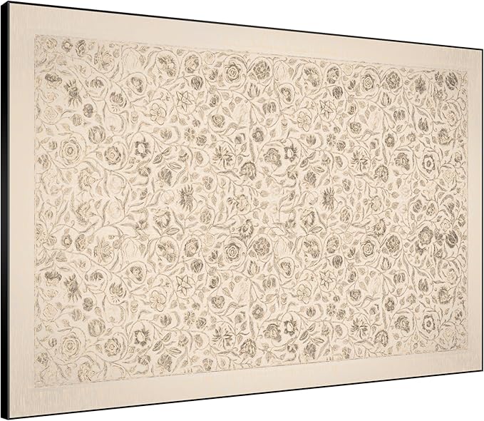 SIGNWIN 46"x60" Extra Large Framed Wall Art Vintage Botanical Sketch with Detailed Floral Pattern, Classic Nature Illustration for Home Living Room Bedroom Decor (Frame Assembly Required)