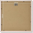 Vittanly 12x12 Picture Frames Set of 9, Shatter Resistant Plexiglass, Display 8x8 Pictures with Mat or 12x12 without Mat, Photo Frames for Wall Mount, Engineered Wood, Rustic Pink