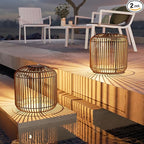 Solar Yard 2-Pack Outdoor Solar Lamp, Water-Resistant Lights for Outside Hanging Lantern Table Lamp Lights Decoration for Garden, Yard, Patio, Porch, Trees, Pathway, Natural