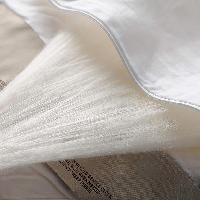 CUDDLE DREAMS Silk Comforter for Winter, 100% Long-Strand Silk Filling, Natural & Breathable (Queen Size)