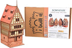 Brick Rowhouse DIY Wooden Building Kit for Teens and Adults, Suitable for Playing with Family - Realistic