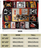 Motorcycle Blanket for Boys Girls Women Men Dirt Bike Gifts Motorcycle Throw Blanket Plush Cozy Flannel Fleece Ultra Soft Fuzzy Blankets 80"X60"