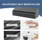 HOMBYS 3-in-1 Adjustable Height Wedge Pillow, 7" Height Leg Knee Pillow for Side Sleepers & Aligns Spine, Supportive Bolster Pillow for Pregnancy Relieves Pressure Hip Leg Elevation, 22", Dark Grey