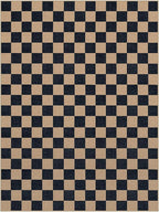 Lahome Checkered Easy Jute Rug, 9x12 Area Rug for Living Room Indoor Outdoor Carpet, Farmhouse Neutral Non Slip Non Shedding Stain Resistance Floor Carpet for Patio Dining Room Backyard