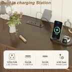 Alohappy Fluted 5 Drawers Dresser for Bedroom, 48" Tall Mid Century Modern Chest of Drawers with Curved Profile Design, Wood Storage Dressers for Closet Bedroom, Living Room, Hallway, Entryway