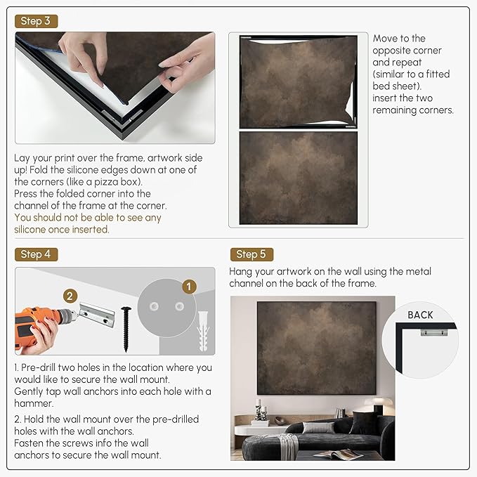 SIGNWIN 46"x60" Extra Large Framed Wall Art Neutral Cloudy Abstract Illustration, Soft Atmospheric Design for Home Living Room Bedroom Decor (Frame Assembly Required)