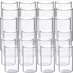 WDHODEC Hurricane Candle Holders 24 PCS, 6" 8" Clear Glass Bud Vases, Cylinder Vase, Pillar Floating Candle Holders for Wedding Birthday Party Centerpiece