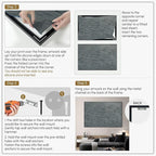 SIGNWIN 46"x72" Extra Large Framed Wall Art Gray School of Fish Minimalist Ocean-Inspired Marine Life Illustration for Home Living Room Bedroom Decor (Frame Assembly Required)