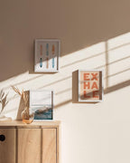 HAUS AND HUES 6x8 White Oak Wooden Picture Frame - Set of 3 6x8 Poster Frame - Premium Oak, Vertical Hang, Shatterproof Plexiglass - Ideal for Home, Room, Office (6x8-inch, White, Set of 3)