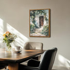 Floating Framed Canvas Vintage Wall Art, Rustic Cottage Spring Garden Oil Paintings Print, Country Floral Pictures Wall Decor for Living Room Bedroom Office Home Decor 12x16 inch