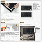 SIGNWIN 36"x72" Extra Large Framed Wall Art Monochrome Fish Silhouettes Illustration for Home Living Room Bedroom Decor (Frame Assembly Required)