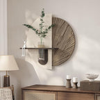 Troartos 3D Textured Neutral Abstract Wall Art with Vase, White and Brown Wall Decor with Rabbit Decoration, Minimalist Geometric Artwork for Living Room Hallway Dining Room Bedroom Office, 24x24 In