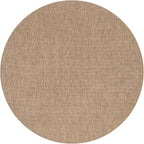 CAMILSON Easy Jute Round Rug 6ft Indoor Outdoor Natural Color Fiber Area Rugs for Living Room Patio and Kitchen Rug Solid Boho Woven Design Easy-Cleaning Washable Outside Carpet Alfombras (6 Round)