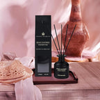Silky Saffron Reed Diffuser 5 oz - Luxury Aromatherapy with Magnolia, Bergamot - Home Decor Gift for Bedroom, Office, Living Room, Bathroom - Long-Lasting Scent - Premium Fragrance Sticks