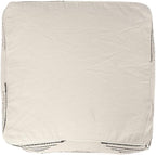 REDEARTH · UNSTUFFED Pouf Ottoman Cover Textured Boho Storage Square Home Decor Poof Pouffe Space Saver Footrest for Living Room, Bedroom, Nursery, Kidsroom; 100% Cotton (18"x18"x18"; Black)