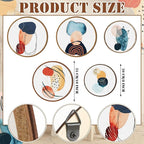 Qunclay 5 Pcs Wall Art Decor Wooden Living Room Wall Decor Bohemian Hanging Farmhouse Geometric 10'' and 8'' Aesthetic Wood Minimalist Posters for Bedroom(Geometry)