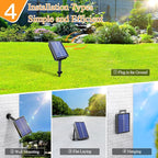 Solar String Lights 120LED 40FT, IP67 Waterproof Solar Lights for Outside with 8 Lighting Modes, Upgraded Solar Panel Fairy Lights for Garden Party Wedding Decorations (Warm White)