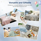 PHF Cooling Waffle Blanket King Size, Lightweight 60% Rayon Derived from Bamboo & 40& Cotton Breathable Blanket for Hot Sleepers, Soft and Luxury for Bed Couch and Sofa, 104"x90", White