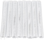 100 Pack Double Loop Wire Binding Spines, YolieraArt Wire Binding Spines, 7/16 Inch Binding Wire for Letter Size (80 Sheet Capacity, 100P, 3:1 Pitch, White)