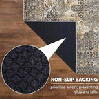 Keen Home Design 4x6 Rug - Machine Washable Area Rug with Non-Slip Backing, Ideal for Living Room, Dining Room, Bedroom - Vintage, Easy Clean, Durable, Low Pile Rug - (4' x 6')