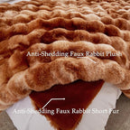 BENVWE Faux Fur Throw Blanket for Couch - Fluffy Soft Thick Bubble Blanket for Living Room Home Decor - Fathers Day Birthday Gifts for Women Men, Tie-dye Caramel, 50" x 60"