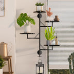 Rotating Wall Plant Shelves Versatile Window Plant Shelf for Indoor Plants Bathroom Living Room Use Wall Planter with Durable Metal Material 4 Pots