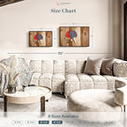 ElephantStock Ping Pong Wall Art - Horizontal Framed Canvas - 1-Piece Living Room Wall Decor - Photography Canvas Print - Brown and Red Decor for Wall - 31" X 21"