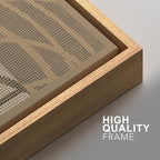 SIGNFORD Framed Canvas Print Wall Art Set Geometric Dot Patterns Earthy Beige and Brown Contrast Illustration Modern Art Decorative Nordic Nature for Living Room, Bedroom, Office - 24"x36"x2 Natural