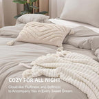 Litanika Linen Grey Comforter Set California King Size, 3 Pieces Cal King Lightweight Solid Bedding Comforter Set, All Season Fluffy Bed Set (104x96In Comforter & 2 Pillowcases)