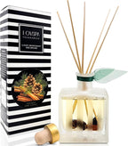 LOVSPA Reed Diffuser Set, Holiday Pine Cones Scented Oil Diffuser with Sticks, Home Fragrance Accessories for Bathroom Shelf Decor, Aroma Diffusers for Home or Office Desk, USA Made