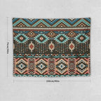HZOHNAGO Aztec Tapestry Turquoise Blue and Brown and Native American Tribal Pattern Printed Wall Tapestry Wall Hanging for Bedroom Living Room Dorm 40" W x 30" H